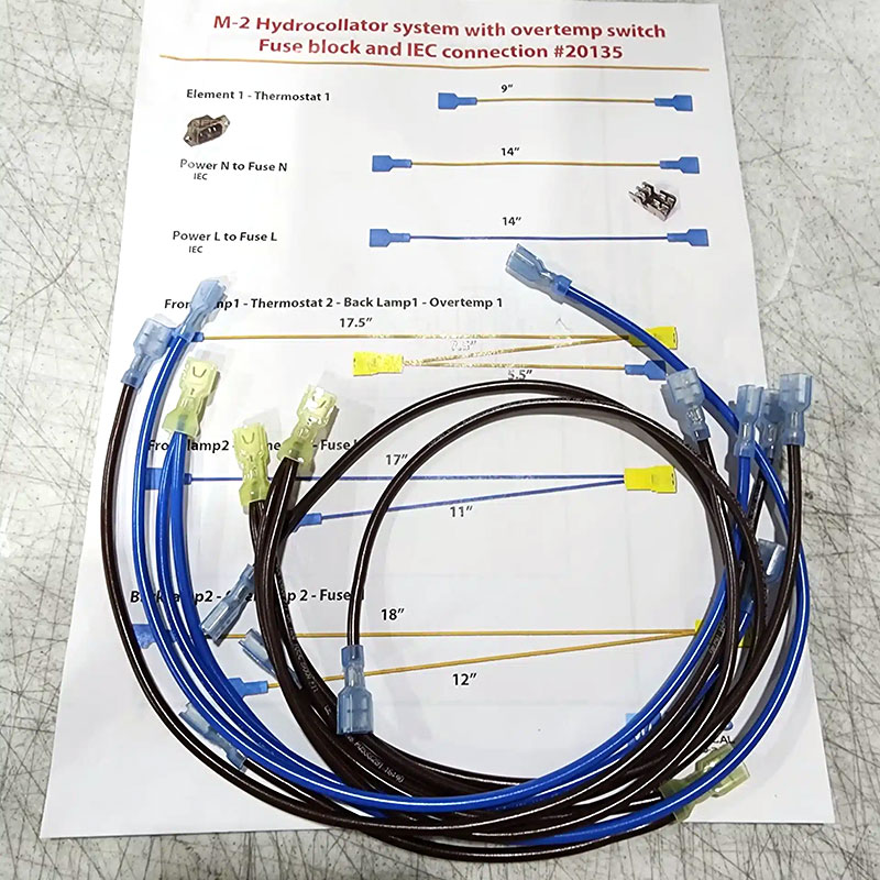 Chattanooga® Hydrocollator Wiring Harness w/ Overtemp/IEC ("T" In Serial Number) for M-2 (PN 20135)