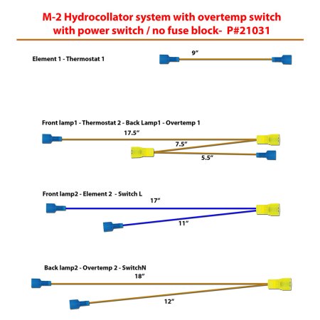 Chattanooga® Hydrocollator Wiring Harness for M-2 with Toggle Switch (PN 21031)