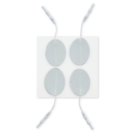 UltraStick 1.5 x 2 in. Oval White Foam Top Electrodes 4pk | Case of 10 (PN 970048)