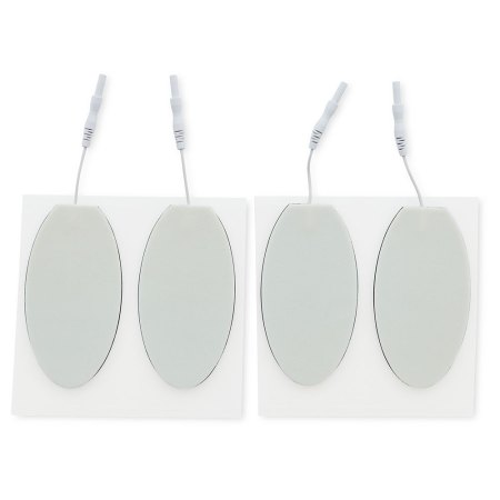 UltraStick 2 x 3.5 in. Oval White Foam Top Electrodes 4pk | Case of 10 (PN 970049)
