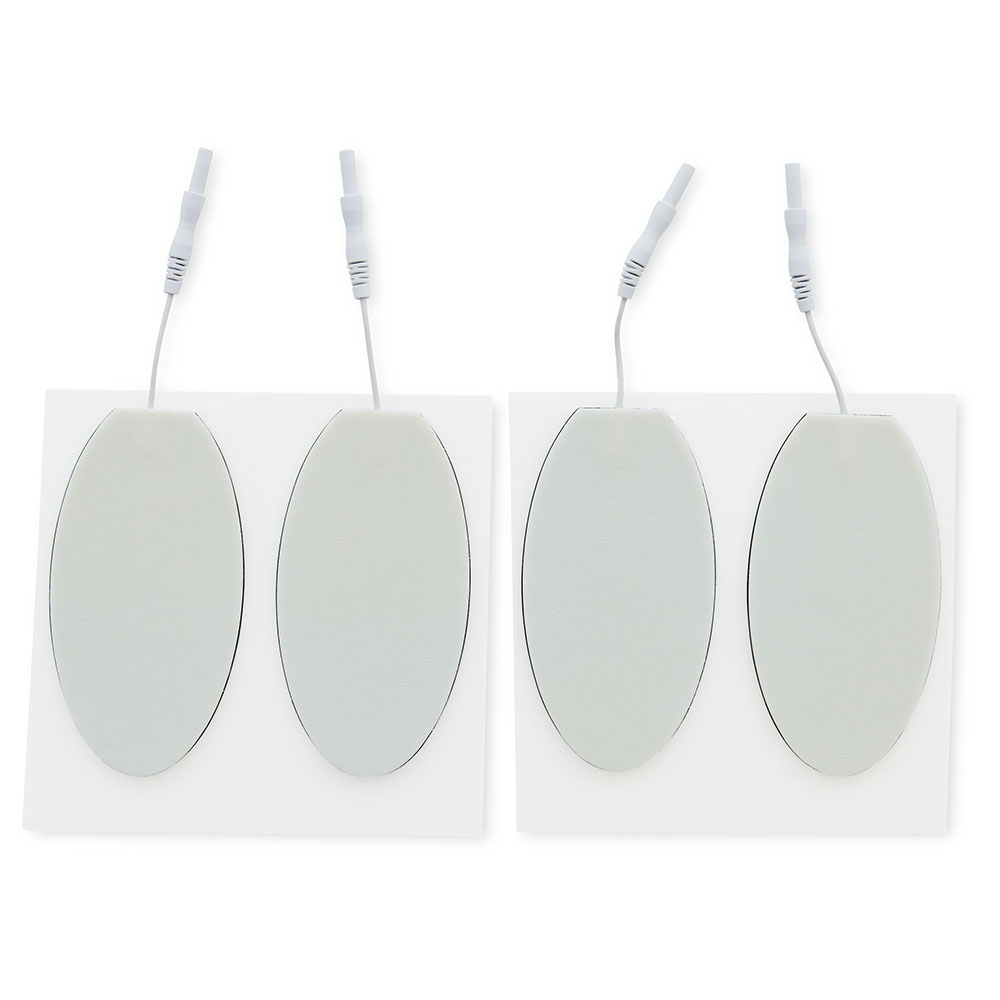 UltraStick 2 x 3.5 in. Oval White Foam Top Electrodes 4pk | Case of 10 (PN 970049) - Image 1