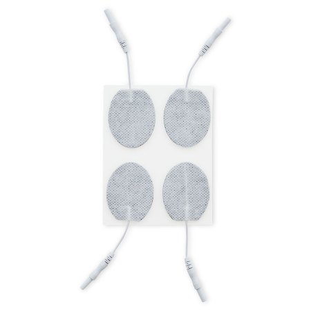 UltraStick 1.5 x 2 in. Oval White Fabric Top Electrodes 4pk | Case of 10 (PN 980048)