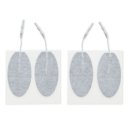 UltraStick 2 x 3.5 in. Oval White Fabric Top Electrodes 4pk | Case of 10 (PN 980049)