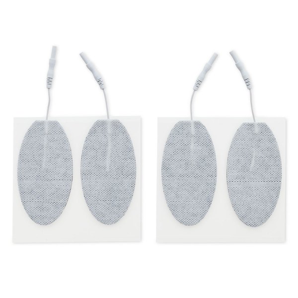 UltraStick 2 x 3.5 in. Oval White Fabric Top Electrodes 4pk | Case of 10 (PN 980049)